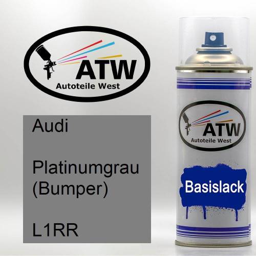 Audi, Platinumgrau (Bumper), L1RR: 400ml Sprühdose, von ATW Autoteile West.